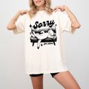 Large Ivory Cream Sorry, Got Plans Lazy Cat Aesthetic Meme For Cat Lovers Who Embrace Cozy Vibes Comfort Colors Tee