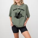 XXXL Moss Dark Green Stay Trashy Raccoon Meme Aesthetic Funny Original Artwork Edition Comfort Colors Tee