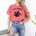 XL Watermelon Pink Stay Trashy Raccoon Meme Aesthetic Funny Original Artwork Edition Comfort Colors Tee