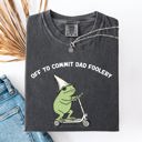 Large Pepper Dark Gray Off To Commit Dad Foolery Frog Weekend Antics For The Dad Who Laughs At Everyday Moments Comfort Colors Tee