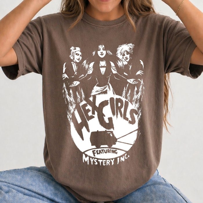The Hex Girls 90s Rock Band Halloween Spooky Season Vintage Retro Gothic Witchy Vibes Comfort Colors Tee