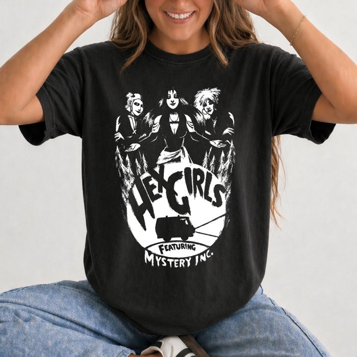 The Hex Girls 90s Rock Band Halloween Spooky Season Vintage Retro Gothic Witchy Vibes Comfort Colors Tee
