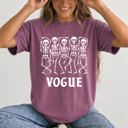 XXL Berry Red Vogue Skeletons Voguing Halloween Funny Sassy Camp Couture Retro Spooky Comfort Colors Tee
