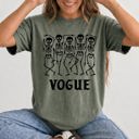 XXL Moss Dark Green Vogue Skeletons Voguing Halloween Funny Sassy Camp Couture Retro Spooky Comfort Colors Tee