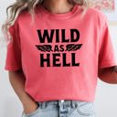 XXXL Watermelon Pink Wild As Hell Motorcycle Biker Vintage Retro Graphic Ride Lover Rebel Spirit Classic Comfort Colors Tee