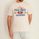 Small Ivory Cream Cool Dad The Man The Myth The Legend Beer Father's Day Edition Comfort Colors Tee