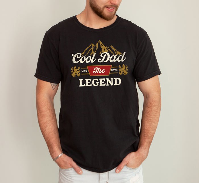 Cool Dad The Man The Myth The Legend Beer Father's Day Edition Comfort Colors Tee