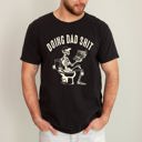 XXL Black Doing Dad Shit Skeleton Toilet Humorous Father's Day Halloween Comfort Colors Tee