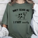  Don't Scare Me I Fart Easily Cow Humorous Quote For Cow Lovers Comfort Colors Tee