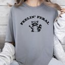 XL Granite Feelin Feral Raccoon Aesthetic Trendy Humorous Playful Illustrative Comfort Colors Tee