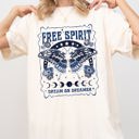 XXL Ivory Cream Free Spirit, Dream On Dreamer, Hippie, Psychedelic, Butterfly Comfort Colors Tee