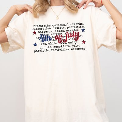 4th of July America USA Retro Patriotic Independence Day Fourth of July Comfort Colors Tee