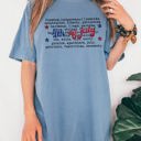 Medium Blue Jean 4th of July America USA Retro Patriotic Independence Day Fourth of July Comfort Colors Tee