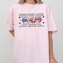 XXL Blossom Light Pink 4th of July America USA Retro Patriotic Independence Day Fourth of July Comfort Colors Tee