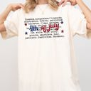 XL Ivory Cream 4th of July America USA Retro Patriotic Independence Day Fourth of July Comfort Colors Tee
