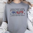 Medium Granite 4th of July America USA Retro Patriotic Independence Day Fourth of July Comfort Colors Tee