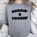 XL Granite Huggin and Fuggin Vulgar Suggestive Humorous Bold Edgy Risque Provocative Comfort Colors Tee