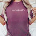  I'm Just A Girl Retro Vintage Feminist Gen X Empowerment Iconic 90s Attitude And Activist Spirit Comfort Colors Tee