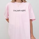 XXXL Blossom Light Pink I'm Just A Girl Retro Vintage Feminist Gen X Empowerment Iconic 90s Attitude And Activist Spirit Comfort Colors Tee