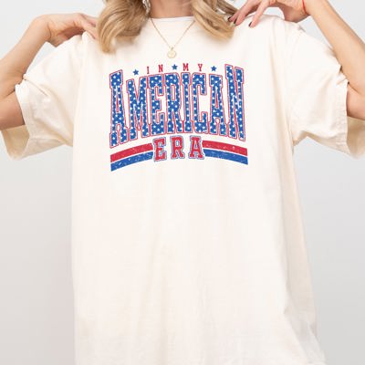 In My American Era Retro Patriotic Independence Day Fourth Of July Concert Music Comfort Colors Tee