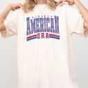 Medium Ivory Cream In My American Era Retro Patriotic Independence Day Fourth Of July Concert Music Comfort Colors Tee