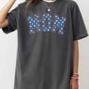 XL Pepper Dark Gray Mom USA Patriotic Fourth Of July Independence Day Americana Edition Comfort Colors Tee
