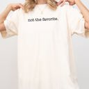 Large Ivory Cream Not The Favorite Siblings Brother Sister For Family Humor Lovers Comfort Colors Tee