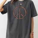 Medium Pepper Dark Gray Peace Country Western Cowboy Lasso Cowgirl Positivity Graphic Comfort Colors Tee