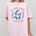 XL Blossom Light Pink Red White Boujee Cocktails Party 1776 America USA Patriotic Independence Day Fourth Of July Sassy Comfort Colors Tee