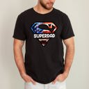  Superdad Father's Day USA Patriot Edition For Dads Who Lead With Heart And Hard Work Comfort Colors Tee
