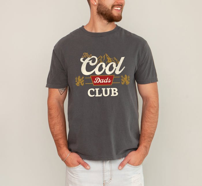Cool Dads Club Beer Retro The Man The Myth The Legend Father's Day Comfort Colors Tee