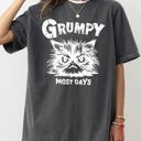 Large Pepper Dark Gray Grumpy Cat Grumpy Most Days Snarky Sarcasm Funny Attitude Vintage Vibe Satirical Cat Meme Comfort Colors Tee