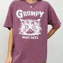 Medium Berry Red Grumpy Cat Grumpy Most Days Snarky Sarcasm Funny Attitude Vintage Vibe Satirical Cat Meme Comfort Colors Tee
