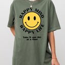  Happy Mind, Happy Life, One Day At A Time Inspirational Mental Health Comfort Colors Tee