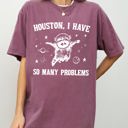 Medium Berry Red Houston, I Have Many Problems Raccoon Astronaut NASA Meme Space Adventure Edition Comfort Colors Tee