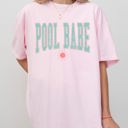 Large Blossom Light Pink Pool Babe Hot Girl Summer Vacation Outdoors Beach Swimming Edition Comfort Colors Tee