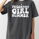 XXL Pepper Dark Gray Pregnant Girl Summer Mom To Be Pregnancy Announcement Baby Shower For New Mom Comfort Colors Tee