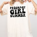 Medium Ivory Cream Pregnant Girl Summer Mom To Be Pregnancy Announcement Baby Shower For New Mom Comfort Colors Tee