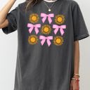 Medium Pepper Dark Gray Hot Girl Summer Beach Vibes Ribbon Coquette Summer Sun Bow Design Comfort Colors Tee