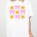 Medium White Hot Girl Summer Beach Vibes Ribbon Coquette Summer Sun Bow Design Comfort Colors Tee