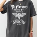 Small Pepper Dark Gray Cicadas Reunion Tour Summer 2024 Nature Lover Double Brood XIII XIX Outdoors Concert Shirt Comfort Colors Tee