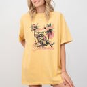 Large Mustard Feral Girl Summer Raccoon Beach Vacation Meme Hot Girl Summer Comfort Colors Tee