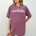 Medium Berry Red I'm A Delight Comfort Colors Tee