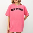 Medium Crunchberry Pink I'm A Delight Comfort Colors Tee