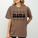 XL Espresso Brown Mama Daisy 70s Retro Floral Garden Motif Inspired By Vintage Motherhood Style Statement Comfort Colors Tee