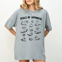 Large Granite Seals Of Approval Punny Quote Meme On Classic Seal Humor For Fans Of Witty Dad Jokes Comfort Colors Tee