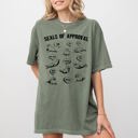 Small Moss Dark Green Seals Of Approval Punny Quote Meme On Classic Seal Humor For Fans Of Witty Dad Jokes Comfort Colors Tee