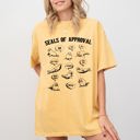XL Mustard Seals Of Approval Punny Quote Meme On Classic Seal Humor For Fans Of Witty Dad Jokes Comfort Colors Tee