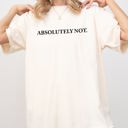 XXL Ivory Cream Absolutely Not Funny Sassy Minimal Aesthetic Meme Style Graphic Comfort Colors Tee
