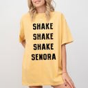 XL Mustard Shake Senora Jump In The Line Belafonte Halloween Skeleton Witch Comfort Colors Tee